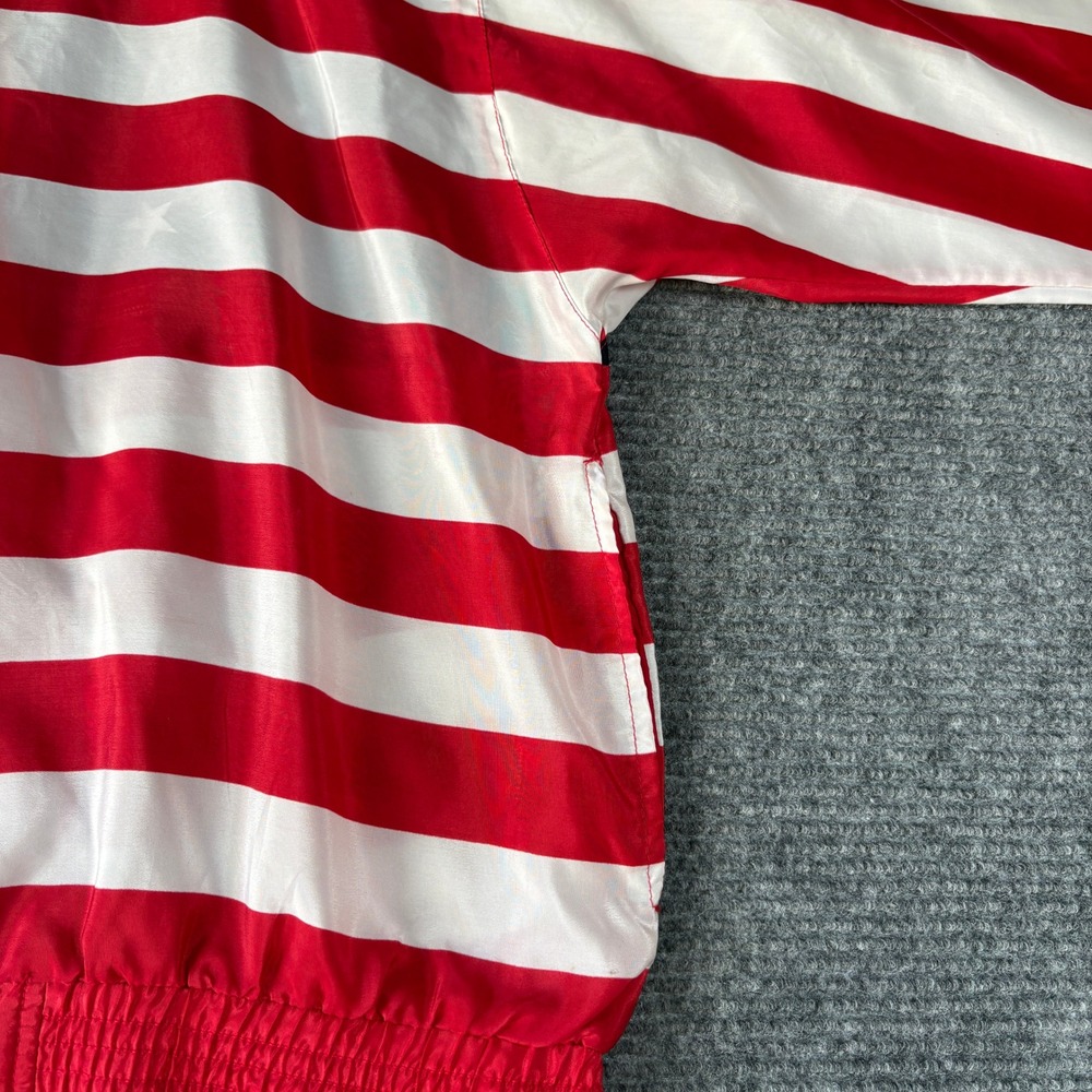 Argee Sports Vintage American Flag Windbreaker Jacket Red White Blue Mens Large - Picture 4 of 8